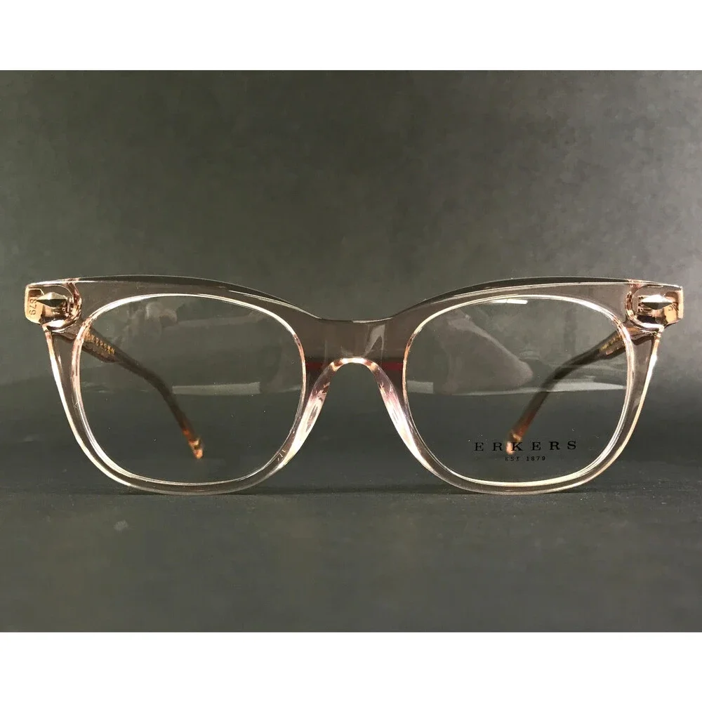 Erkers Eyeglasses Frames CALHOUN Champaign Transparent Pink Square 49-22-146